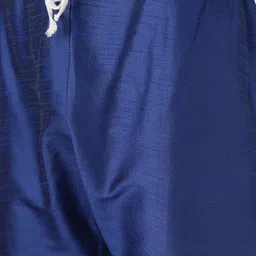 SOJANYA Men Blue & Red Solid Kurta with Churidar & Nehru Jacket image 3