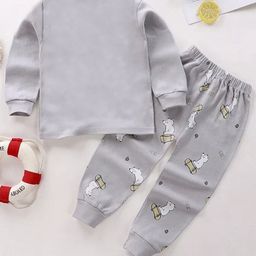 Bold N Elegant Kids Graphic Printed Pure Cotton T-shirt with Pyjamas-image-97