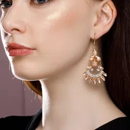 TOKYO TALKIES X rubans FASHION ACCESSORIES Women Gold-Toned Contemporary Drop Earrings-55