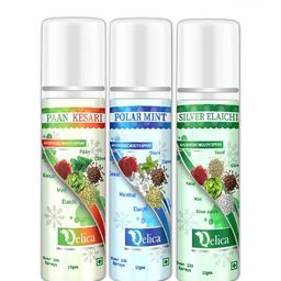 Qelica Set Of 3 Silver Elaichi, Paan Kesar & Polar Mint Mouth Freshener Spray 10 g Each-5