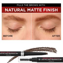 LOreal Paris Infallible Brow 24H Filling Triangular Pencil - 1g - 3.0 Brunette image 5