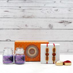 hosley Lavender Scented Jar Candles Rakhi Gift Set|-picture-12
