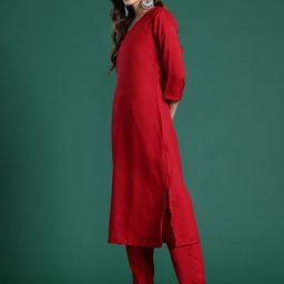 Indo Era Kurta with Trousers & With Dupatta image 3