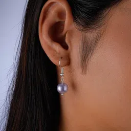 TOTAPARI Set of 2 Silver-Plated Pearls Beaded Circular Drop Earrings image 3