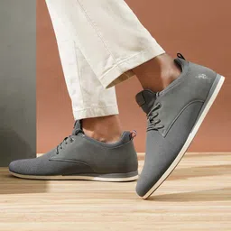 U.S. Polo Assn. Men Textured Round Toe Comfort Insole Lace-Ups Sneakers-38
