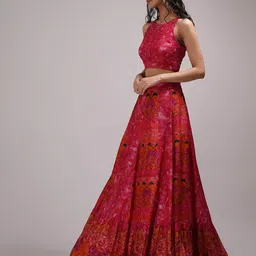 Breathe by Aakanksha Singh Printed Made to Measure Lehenga & Blouse With Dupatta image 3