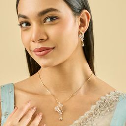 Kushal's Fashion Jewellery Gold-Plated Cubic Zirconia Stones Embellished Bridal Necklace-36