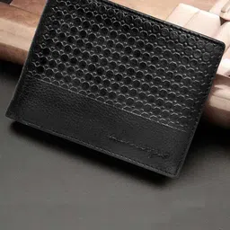 Allen Cooper Men Geometric Textured Leather Two Fold Wallet-image-59