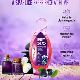 Patanjali Set of 3 Berry Splash Shower Gel with Aloe Vera - 250 ml Each image 3
