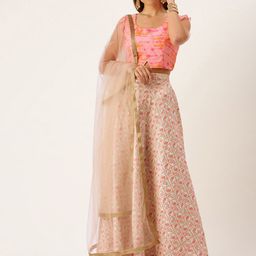 Ethnovog PinkGrey Printed Made to Measure Lehenga Choli-image-47