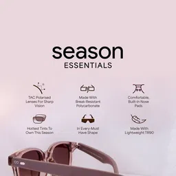Vincent Chase Unisex Wayfarer Sunglasses with Polarised and UV Protected Lens image 2