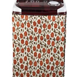 GROKI White & Brown Printed Waterproof Washing Machine Cover-image-55