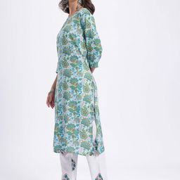 Anouk Ethnic Motifs Print Kurta With Trousers & With Dupatta image 5