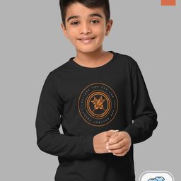 HELLCAT Pack Of 2 Boys Black & Orange Printed Cotton T-shirt-image-97