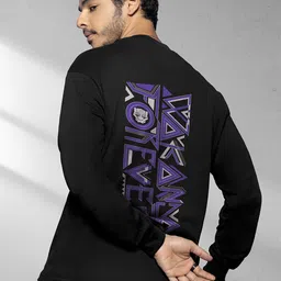 Bewakoof Men Graphic Printed Drop-Shoulder Sleeves Oversize Cotton T-shirt-image-23