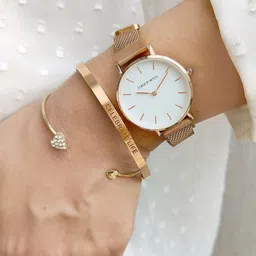 JOKER & WITCH Women Gold-Toned & White Elisa Watch Gift Set - JWBS433-image-12
