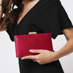 Lavie  Tex Framed Women Maroon Detachable Chain Sling Strap Clutch-42