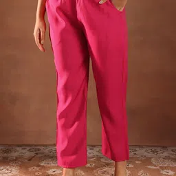 gerua by libas Libas Floral Embroidered Sequinned Straight Kurta With Trousers & Dupatta image 2