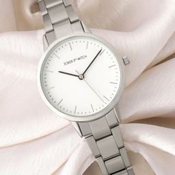 JOKER & WITCH Women White Dial & Silver Toned Stainless Steel Straps Analogue Watch-11