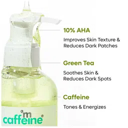 MCaffeine Set of 2 Green Tea & 10% AHA Body Wash for Rough & Bumpy Skin - 200 ml each image 4