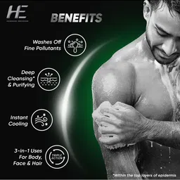 HE Triple Active Formula Fresh Impact Body Wash With Bamboo Charcoal For Cleansing - 200ml image 5