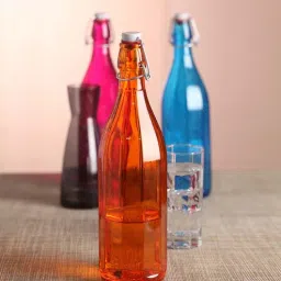 bormioli rocco Oxford 1 Ltr Orange Glass (Set of 2) Bottle-picture-32