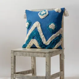 thegasbh Blue Cotton Tufted Cushion Covers (Pack Of 2)-picture-43