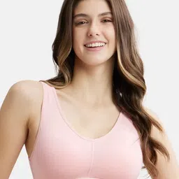 Jockey Wirefree Padded Cotton Full Coverage Sleep Bra with Removable Pads-ES04-23