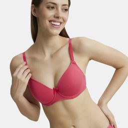Jockey UnderWired Padded Cotton Medium Coverage Multiway Styling Tshirt Bra-1245 image 3