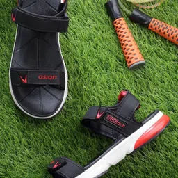 ASIAN Men Joyo-04 Textured Velcro Closure Sports Sandals-image-73