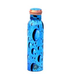 DSH Crafting Your Curiosity Blue Printed Copper Water Bottle 1L-image-68