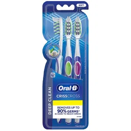 Oral - B Set of 3 Criss Cross Soft Manual Toothbrush - Multicolored-4