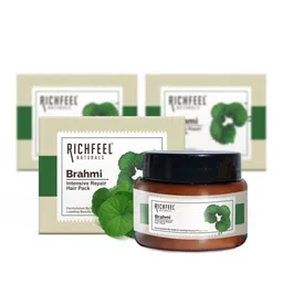 Richfeel Set of 3 Brahmi Intensive Repair Hair Pack - 100 g Each-35