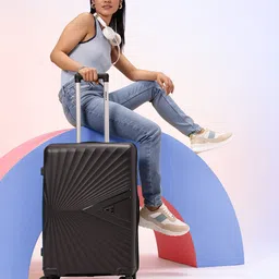WROGN JOHN FTY Textured Hard Medium Trolley Suitcase- 42L-57