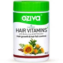 OZiva Hair Vitamin Capsules for Hair Growth & Hair Fall Control 100% Natural - 60 Caps-56