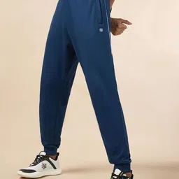 CULT Men Training Essential Cobalt Cotton Mid-Rise Joggers-image-57