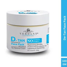 Verdant Natural Care D-Tan and Tan Removal Face Pack 100g-40