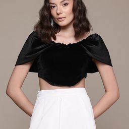 bebe Future Glam Velvet Finish Corset Style Crop Top-picture-18