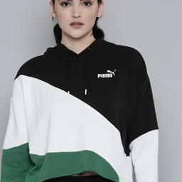Puma Women POWER Cat Colourblocked Hooded Sweatshirt-image-49
