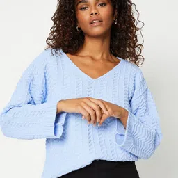 DOROTHY PERKINS Women Chevron Self Design Acrylic Pullover-42