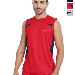 FTX Pack Of 4 Colourblocked Round Neck Gym Vests 709-1_709-3_709-4_709-10-S-picture-32