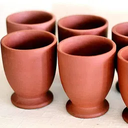 AMALAFIEE CERAMICS Red 4 Pieces Terracotta Matte Mug 200ml-25
