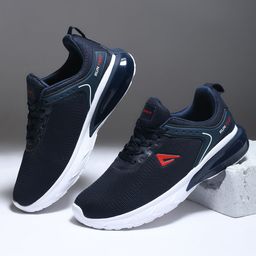 IMPAKTO Men Navy Blue Mesh Running Non-Marking Shoes-picture-53