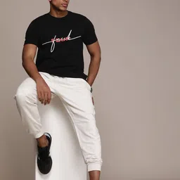FCUK Brand Logo Printed Pure Cotton T-shirt-image-44