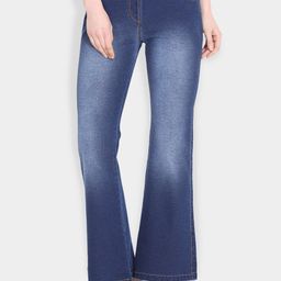 Westwood Women Blue Relaxed Loose Fit Solid Bootcut Trousers-picture-49
