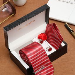 MUTAQINOTI Men Silk Necktie Accessory Gift Set-image-63