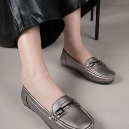 Mast & Harbour Women Party Mojaris with Buckles Flats-image-56