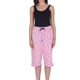 BAESD High-Rise Printed Loose Fit Pure Cotton Capris-image-28