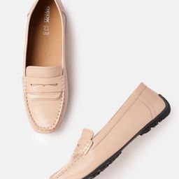 Geox U Kosmopolis+Grip Women Textured Leather Moccasins-39
