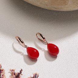 Zaveri Pearls Gold-Plated Contemporary Drop Earrings-14